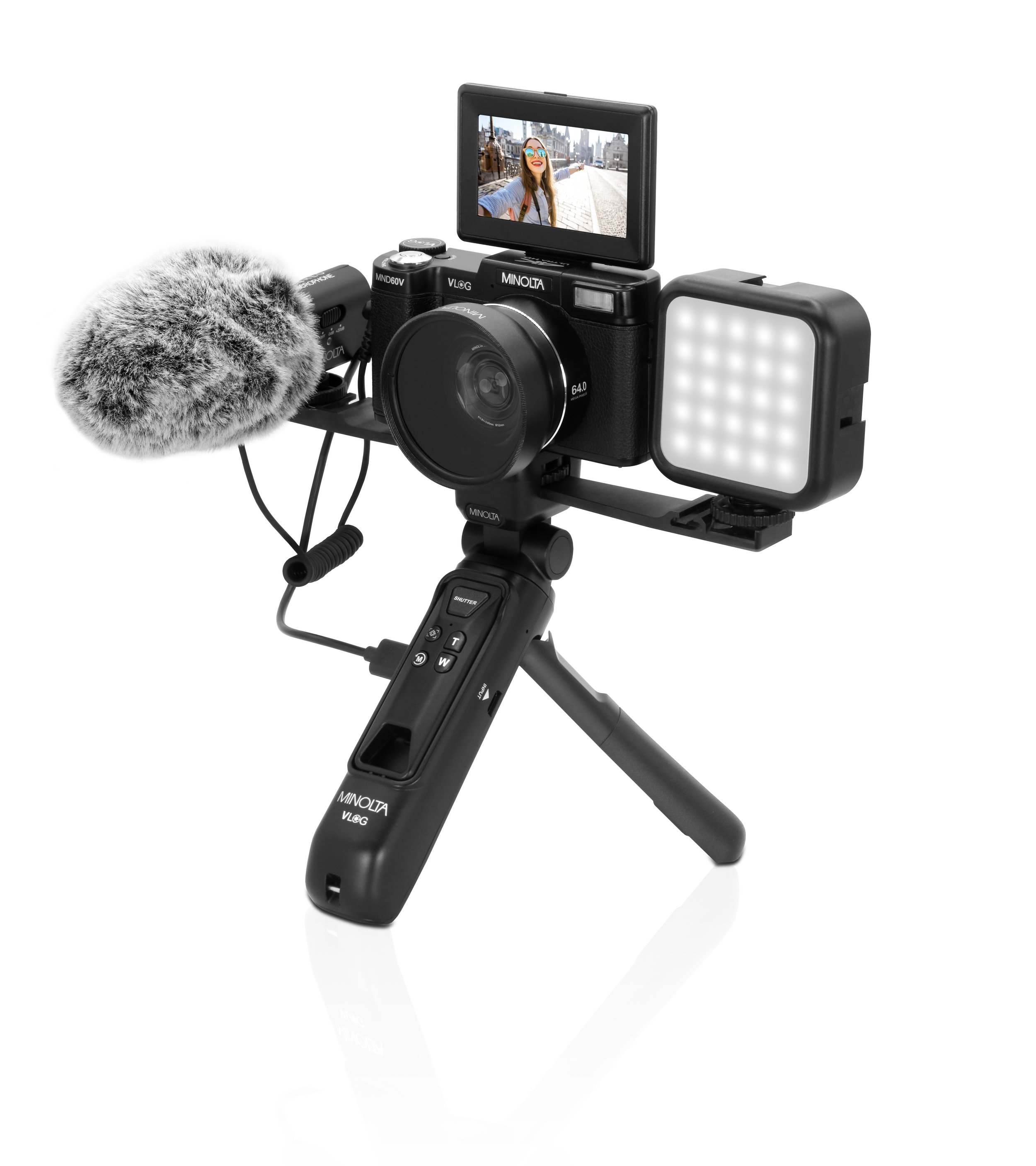 Camera Kit ビデオ監視システム MND60V 64 MP / 4K UHD Vlogging & Content Creators Kit — Minolta